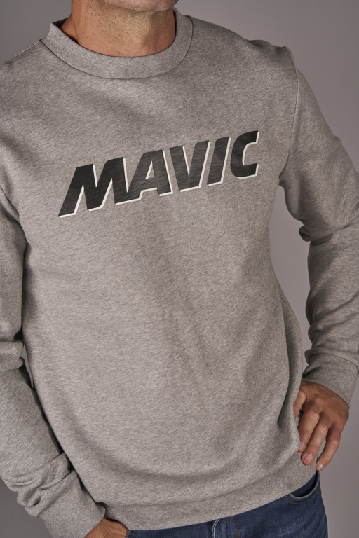 MAVIC BLUZA Z KAPTUREM CORPORATE LOGO LIGHT GREY BLACK (T000220)