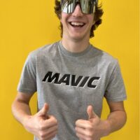 MAVIC KOSZULKA Z KRÓTKIM RĘKAWEM CORPORATE LOGO LIGHT GREY BLACK (T000219)