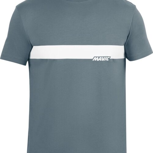 MAVIC KOSZULKA Z KRÓTKIM RĘKAWEM CORPORATE STRIPE ORION BLUE OFF-WHITE (T000216)