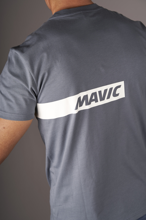 MAVIC KOSZULKA Z KRÓTKIM RĘKAWEM CORPORATE STRIPE ORION BLUE OFF-WHITE (T000216)
