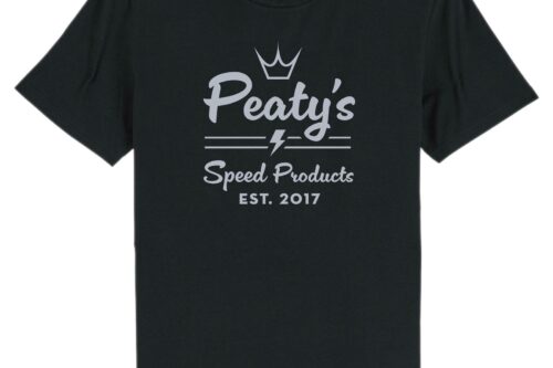 PEATY'S PUBWEAR KOSZULKA - SPEED PRODUCTS SCRIPT / BLACK (PPW-24-TEE-SPS-BLK)