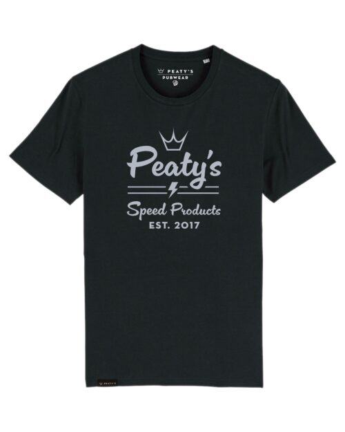 PEATY'S PUBWEAR KOSZULKA - SPEED PRODUCTS SCRIPT / BLACK (PPW-24-TEE-SPS-BLK)