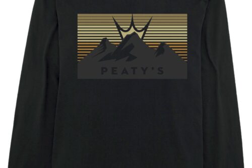 PEATY'S PUBWEAR CREW BLUZA - 3 PEAKS SUNSET / BLACK (PPW-24-CRW-3PS-BLK)