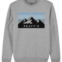 PEATY'S PUBWEAR CREW BLUZA - 3 PEAKS SUNRISE / HEATHER GREY (PPW-24-CRW-3PS-GRY)