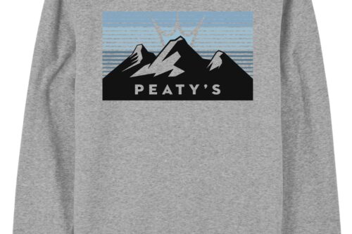 PEATY'S PUBWEAR CREW BLUZA - 3 PEAKS SUNRISE / HEATHER GREY (PPW-24-CRW-3PS-GRY)