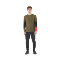MAVIC KOSZULKA MĘSKA Z DŁUGIM RĘKAWEM DEEMAX ENDURO PRO OLIVE/SPICY ORANGE (T000478)