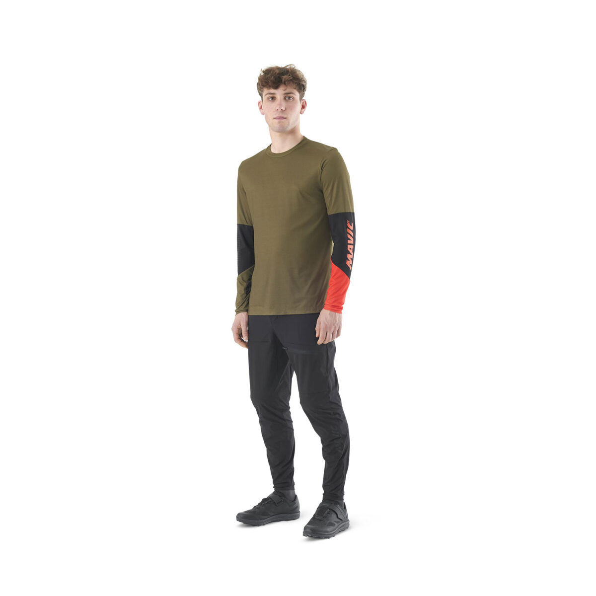 MAVIC KOSZULKA MĘSKA Z DŁUGIM RĘKAWEM DEEMAX ENDURO PRO OLIVE/SPICY ORANGE (T000478)