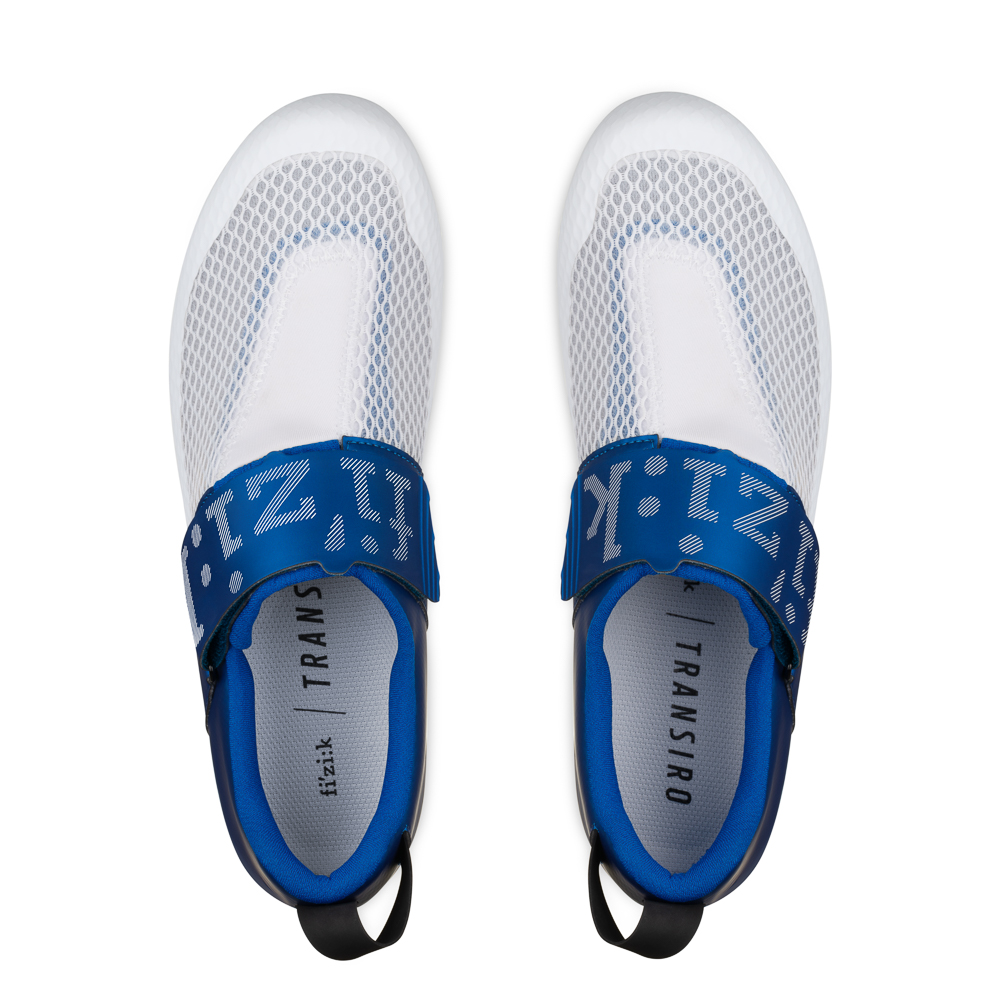 FIZIK BUTY TRANSIRO HYDRA WHITE - METAL BLUE (TRR5PMR1K20MB)