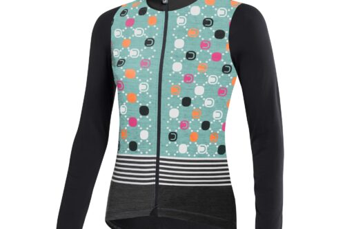 DOTOUT KOSZULKA DAMSKA Z DŁUGIM RĘKAWEM FANATICA WOOL TURQUOISE-BLACK (A23W510669)