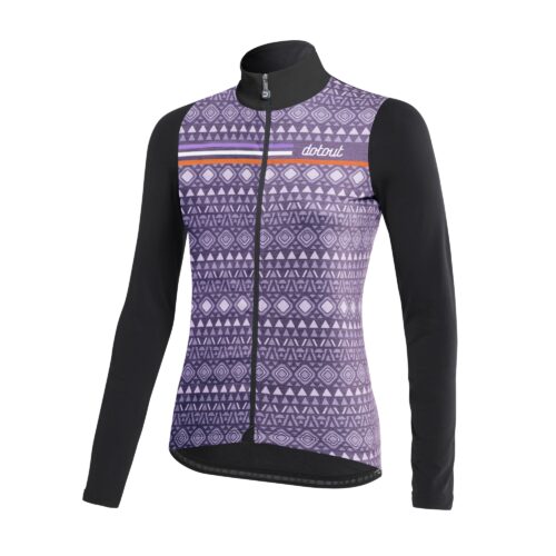 DOTOUT KOSZULKA DAMSKA Z DŁUGIM RĘKAWEM FANATICA WOOL VIOLET-BLACK (A23W511459)