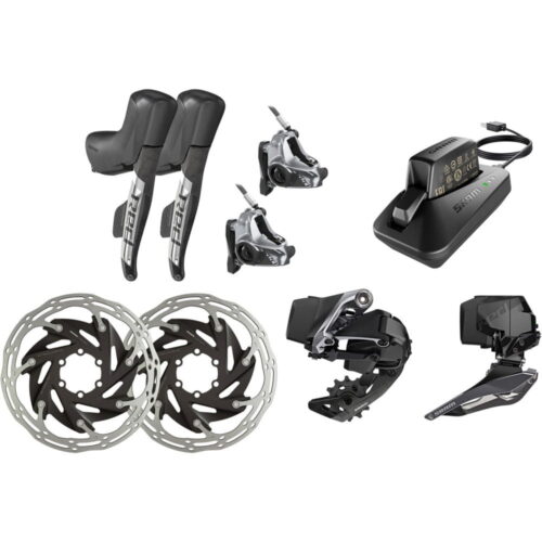 Grupa szosowa Sram Red Etap AXS 2X12 HRD CZARNY-Szary tracze na śruby